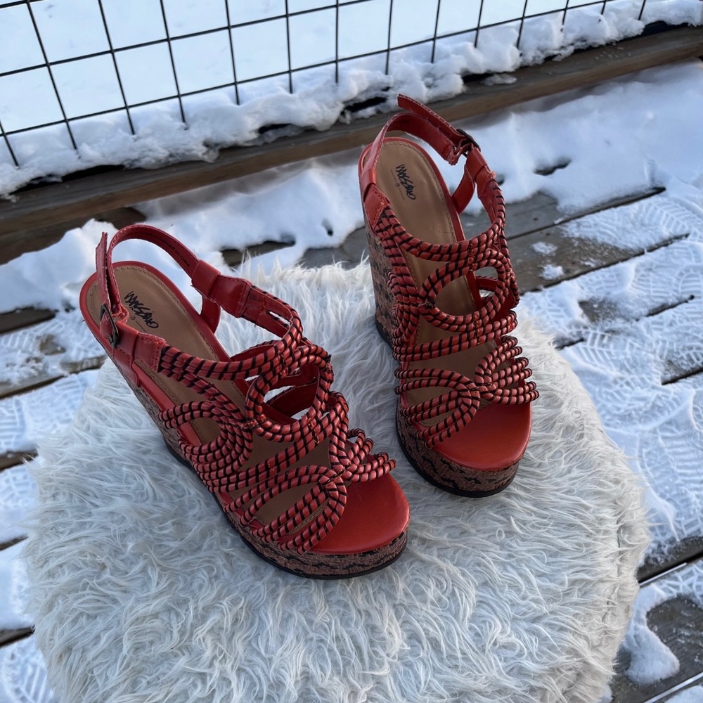 Orange Wedge Shoes